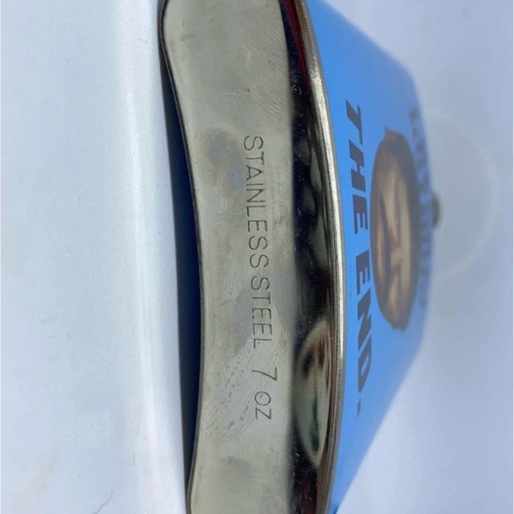 7oz Stainless Steel Flask-Parks and Recreation-I Regret Nothing. The End. - Picture 3 of 5
